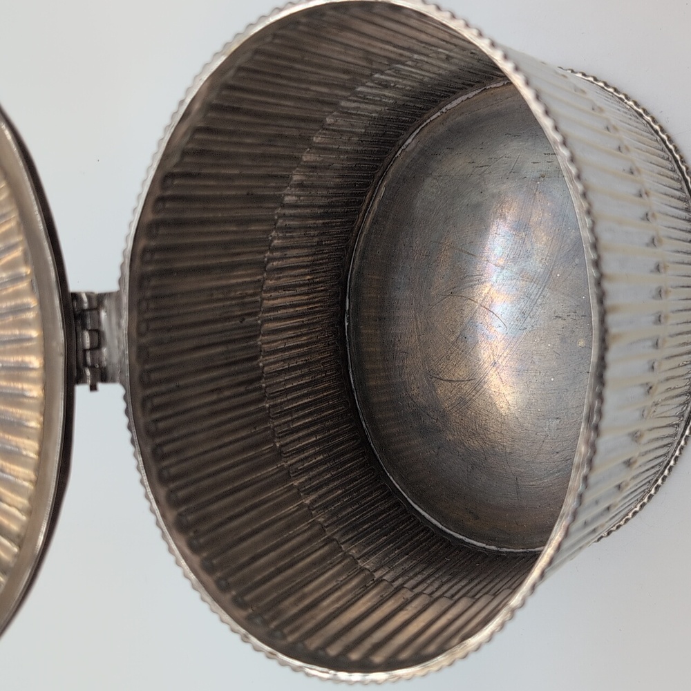 Silver and Gold Toned Decorative Trinket Jewelry Box - Picture 8 of 11